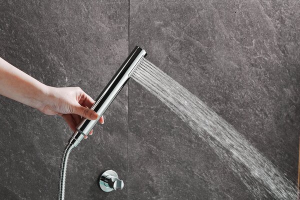 Gamma Roy, baterie termostatică pentru cadă cu set de duș manual, cromat, GMA-BRYPWT-CH