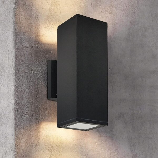 Aplică de perete pentru exterior, 2xGU10/35W/230V, IP54, neagră