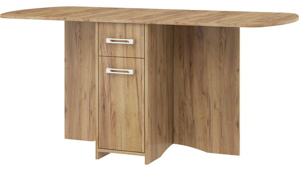 Masă de sufragerie extensibilă Elston X (craft auriu) (pentru 4 până la 6 persoane). 1051406