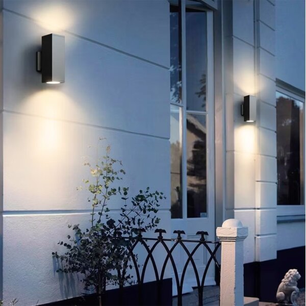 Aplică de perete pentru exterior, 2xGU10/35W/230V, IP54, neagră