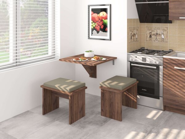 Masă de sufragerie extensibilă Elston 7 (craft tobaco) (pentru 2 persoane). 1051403