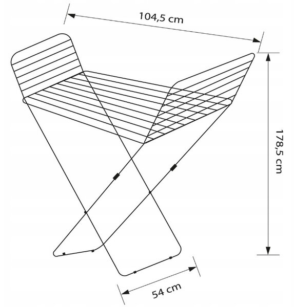 Erga Model 101, uscator de rufe 177x54x91 cm, alb, ERG-SEP-10SUSSTMOD101