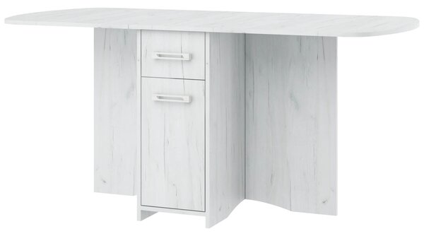 Masă de sufragerie extensibilă Elston X (craft alb) (pentru 4 până la 6 persoane). 1051404