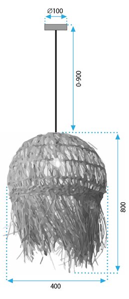 Toolight Toollight, lampă suspendată 1xE27 APP1251-1CP, naturală, OSW-40120