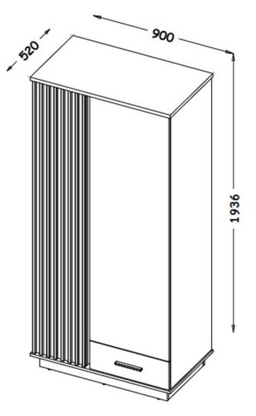 Dulap Lamelo La1 (90 cm)