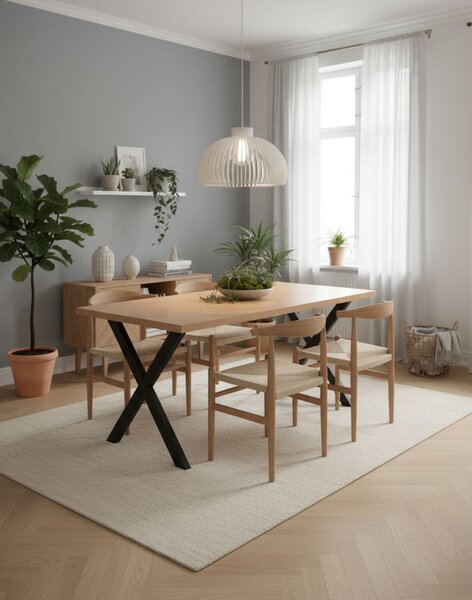 Masă de dining Bjorn (140 cm), stejar natural