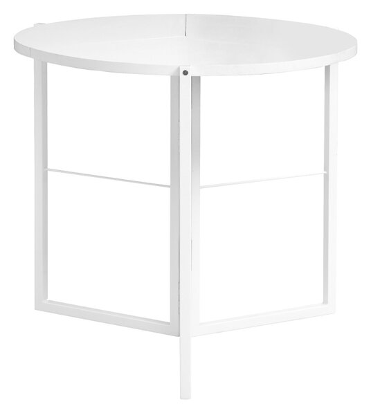 Masa Bucatarie/Dining Plianta Rotunda Tannys PAL Alb ,Diametru 80 Cm