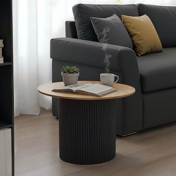 Masutea Cafea Dalmma MDF Stejar Sonoma, Diametru 70 Cm