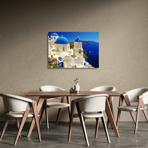Tablou pe sticlă - Santorini, Grecia (70x50 cm)