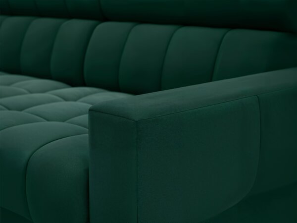 Colțar extensibil Nardo Maxi pe stânga - catifea verde Bluvel 78