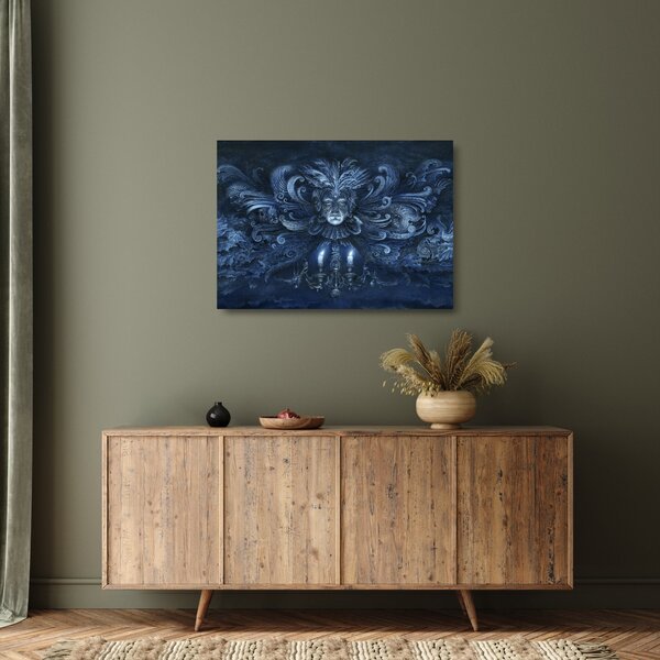 Tablou pe sticlă - Baroc întunecat (70x50 cm)