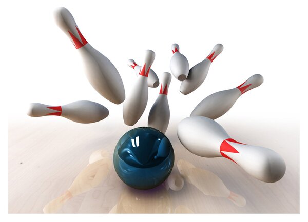 Tablou pe sticlă - Bowling (70x50 cm)