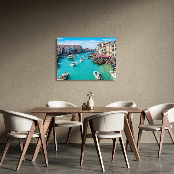 Tablou pe sticlă - Canalul Grande, Veneția, Italia (70x50 cm)