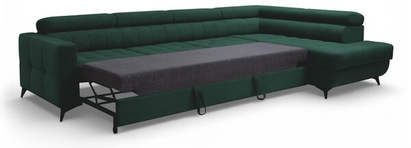 Colțar extensibil Nardo Maxi dreapta - verde catifea Bluvel 78