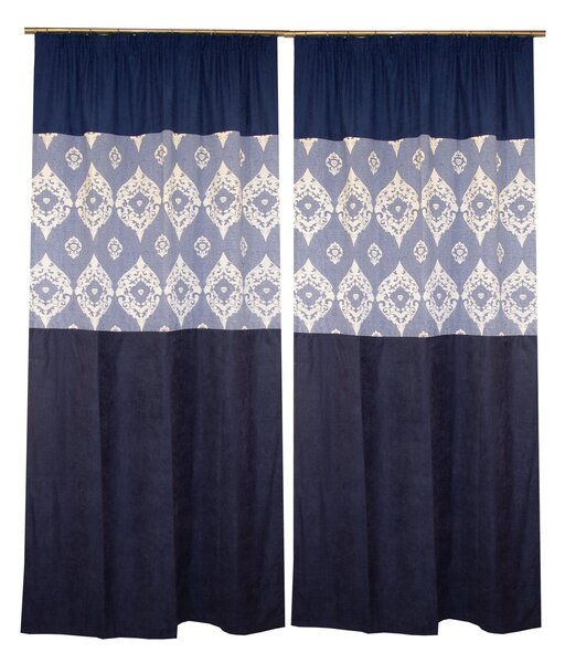 Set draperii Velaria baroc albastru, 2 125x238 cm