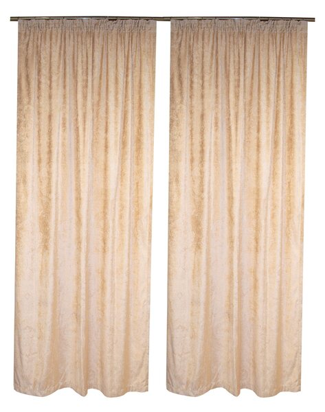 Set draperii Velaria chenille bej, 2x130x240 cm