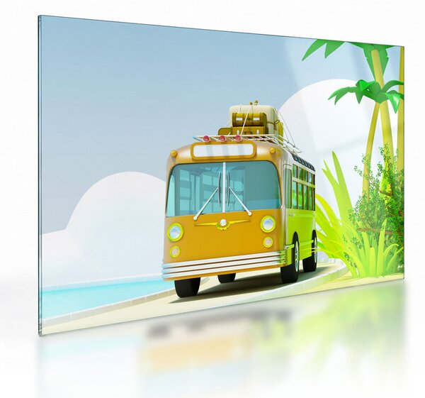 Tablou pe sticlă - Excursie tropicală (70x50 cm)