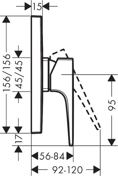 Hansgrohe Metropol baterie de duș ascuns crom 32565000
