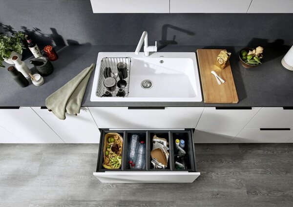 Blanco Naya XL 9 chiuvetă din granit 86x51 cm negru 525947