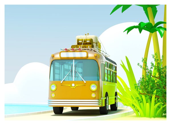 Tablou pe sticlă - Excursie tropicală (70x50 cm)