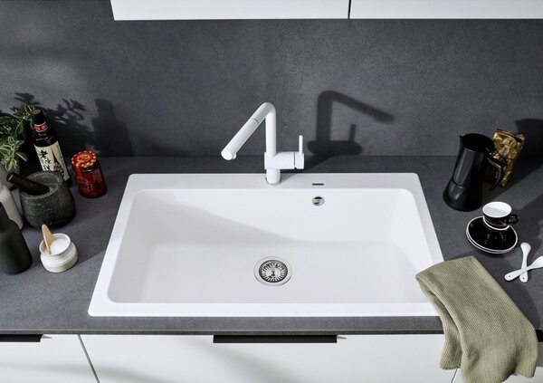 Blanco Naya XL 9 chiuvetă din granit 86x51 cm negru 525947