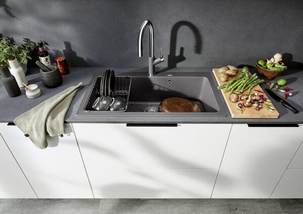 Blanco Naya XL 9 chiuvetă din granit 86x51 cm negru 525947