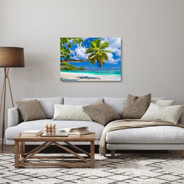 Tablou pe sticlă - Seychelles (70x50 cm)