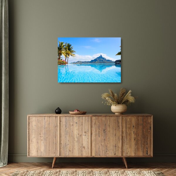 Tablou pe sticlă - Bora-Bora, Polinezia Franceză (70x50 cm)