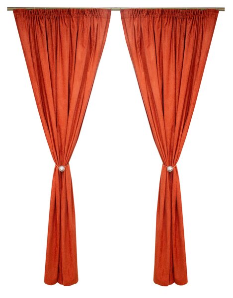 Set draperii Velaria chenille portocaliu, 2x190x250 cm