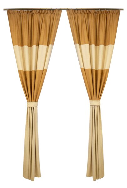 Set draperii Velaria caramel, 2x130x250 cm