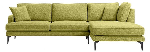 Colțar Fix AZURRO, 280x90/180x85 cm, Stanga / Verde-Olive-Mystery