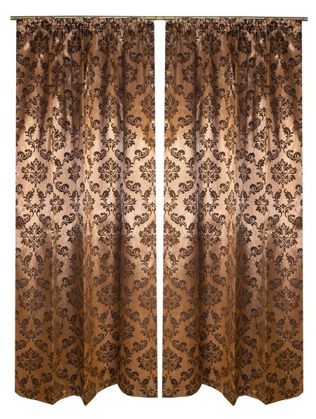 Set draperii Velaria tafta baroc wenge, 2x140x245 cm
