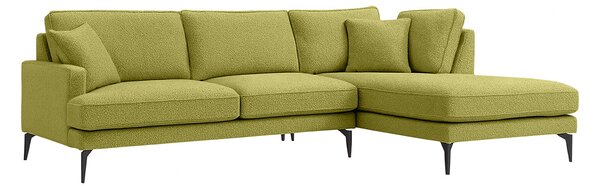 Colțar Fix AZURRO, 280x90/180x85 cm, Dreapta / Verde-Olive-Mystery