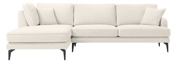 Colțar Fix AZURRO, 280x90/180x85 cm, Stanga / Crem-Mystery