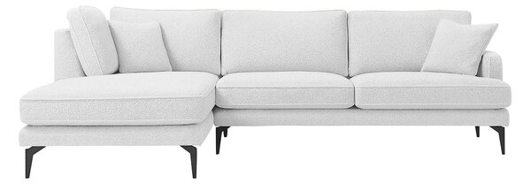 Colțar Fix AZURRO, 280x90/180x85 cm, Stanga / Gri-Argintiu-Mystery