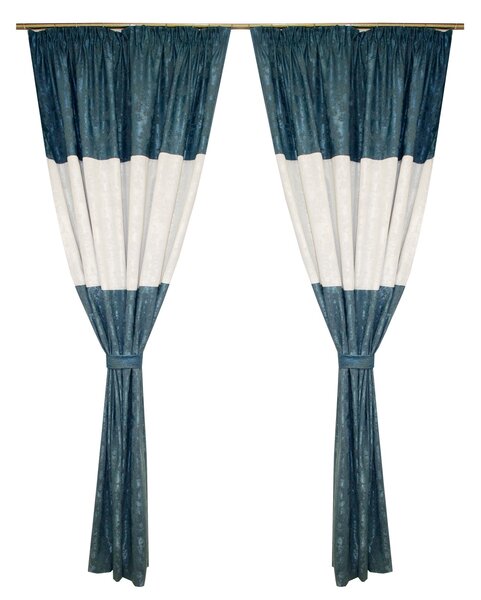 Set draperii Velaria asos gri-turcoaz, 2x160x240 cm