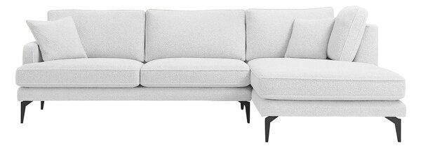 Colțar Fix AZURRO, 280x90/180x85 cm, Dreapta / Gri-Argintiu-Mystery