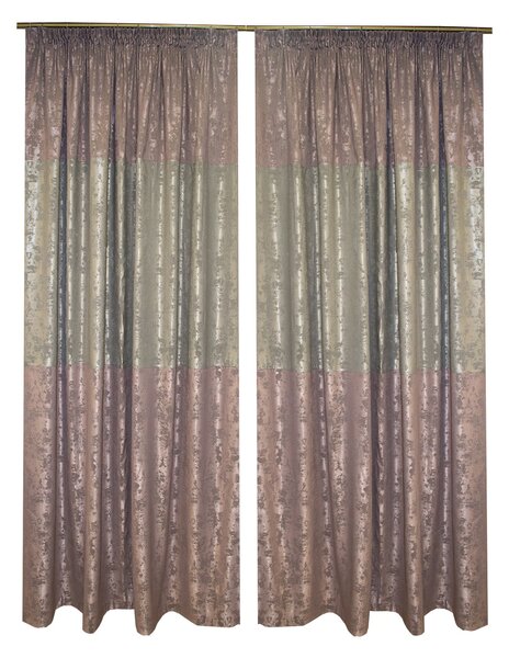 Set draperii Velaria asos gri-lila, 2x190x255 cm