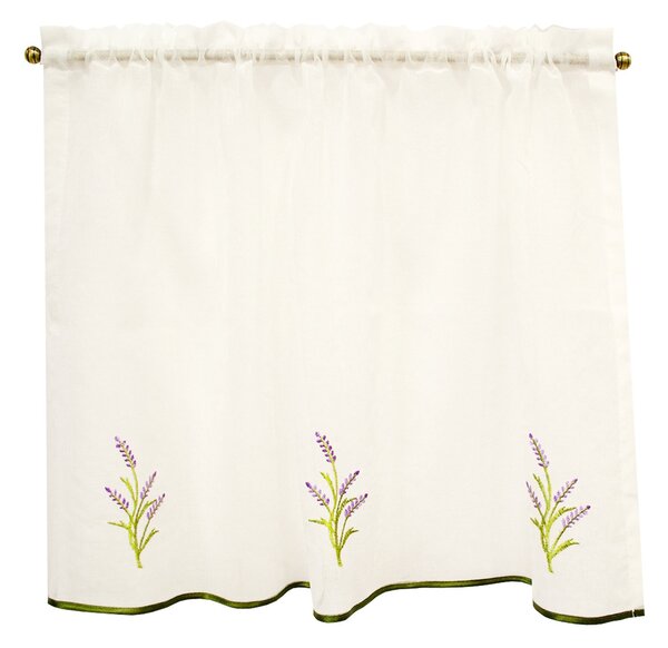 Perdeluta Velaria alba cu lavanda, 90x50 cm