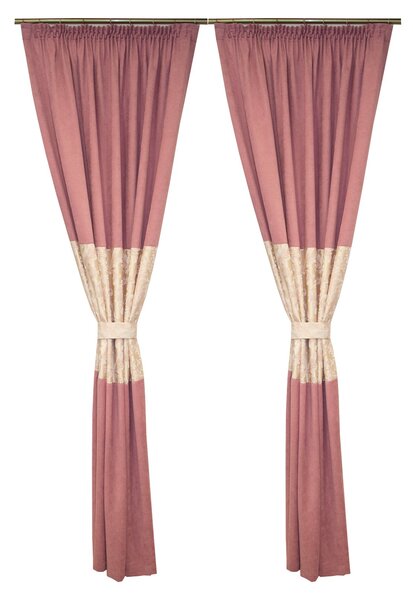 Set draperii Velaria sama roz, 2x165x265 cm