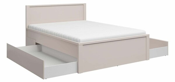 Pat Nolroma 130Dublu, Crem, 160x200, PAL laminat, 17x21x10cm
