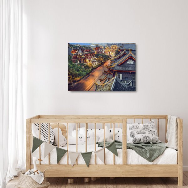 Tablou pe sticlă - Qintai Road, Chengdu, China (70x50 cm)