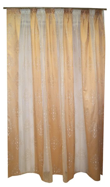 Perdea Velaria organza baroc brown, 290x255 cm
