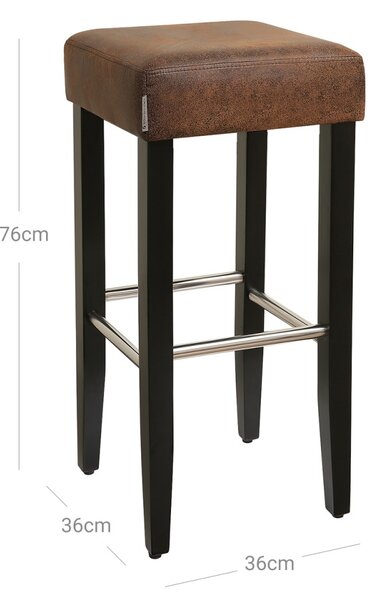 Set 2 scaune de bar Songmics Maro 36x36x76 cm