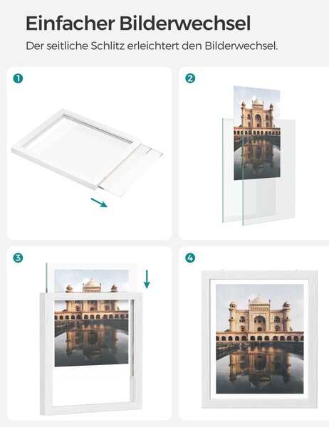 Set 3 rame foto Songmics Alb 32x27x2.2 cm