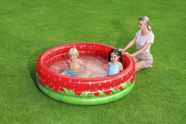 Piscină pentru copii Sweet Strawberry 2+ bazin de înot 160x38cm BESTWAY + petic de reparare