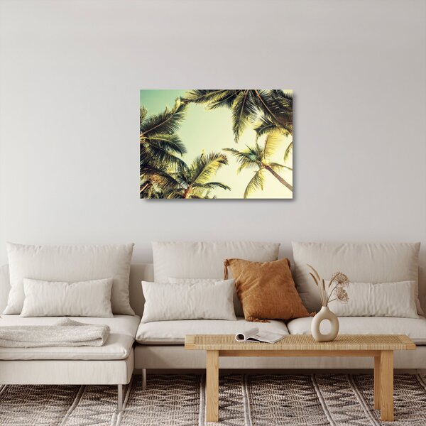 Tablou pe sticlă - Palmieri de cocos (70x50 cm)