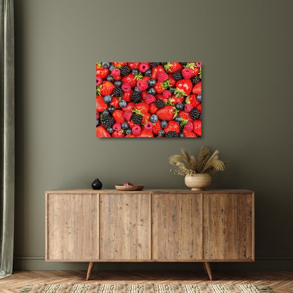 Tablou pe sticlă - Încărcătură de fructe (70x50 cm)