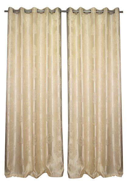 Set draperii Velaria baroc ivoire cu capse, 2x140x270 cm