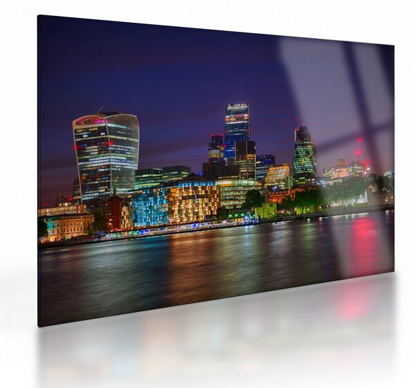 Tablou pe sticlă - Londra seara (70x50 cm)